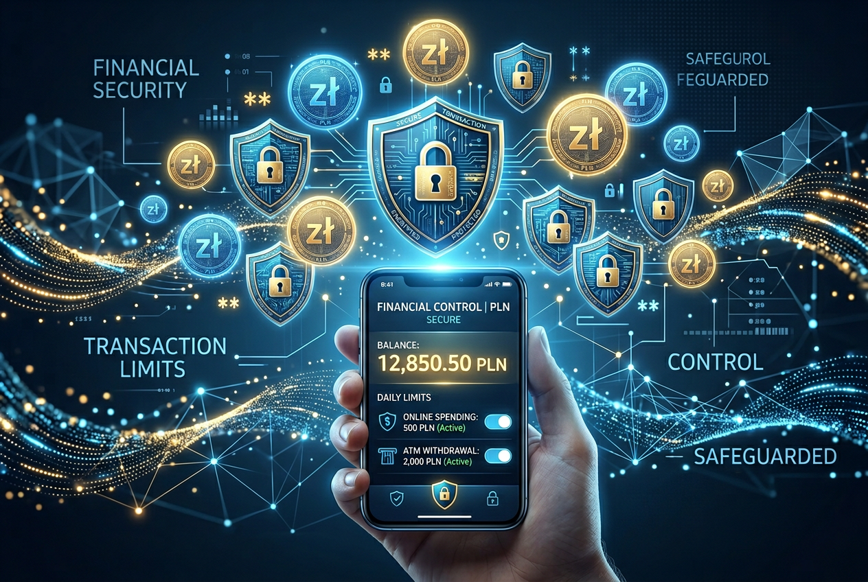 Wizualizacja limitów finansowych i bezpieczeństwa płatności