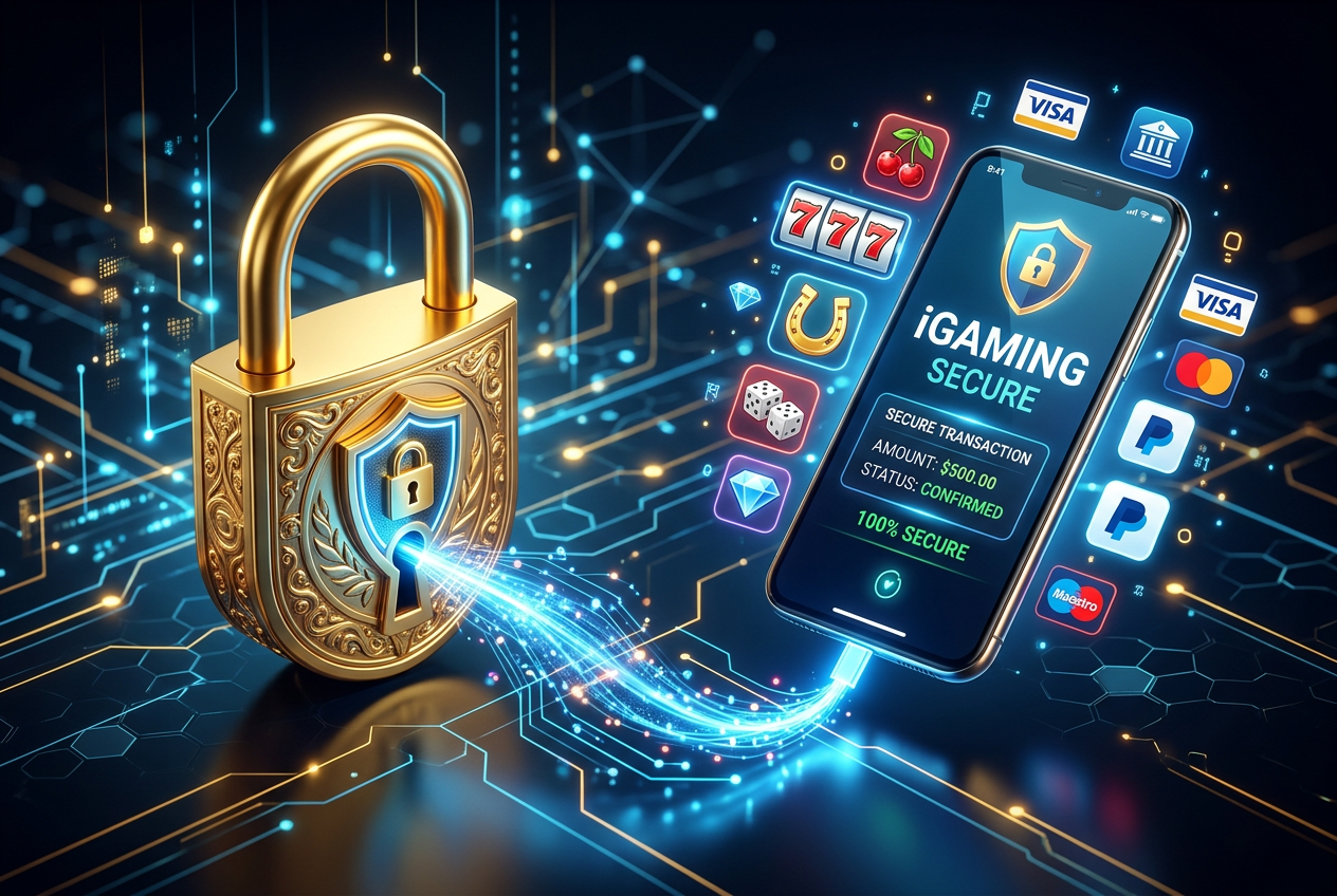 Ilustracja bezpieczeństwa transakcji mobilnych w kasynie online